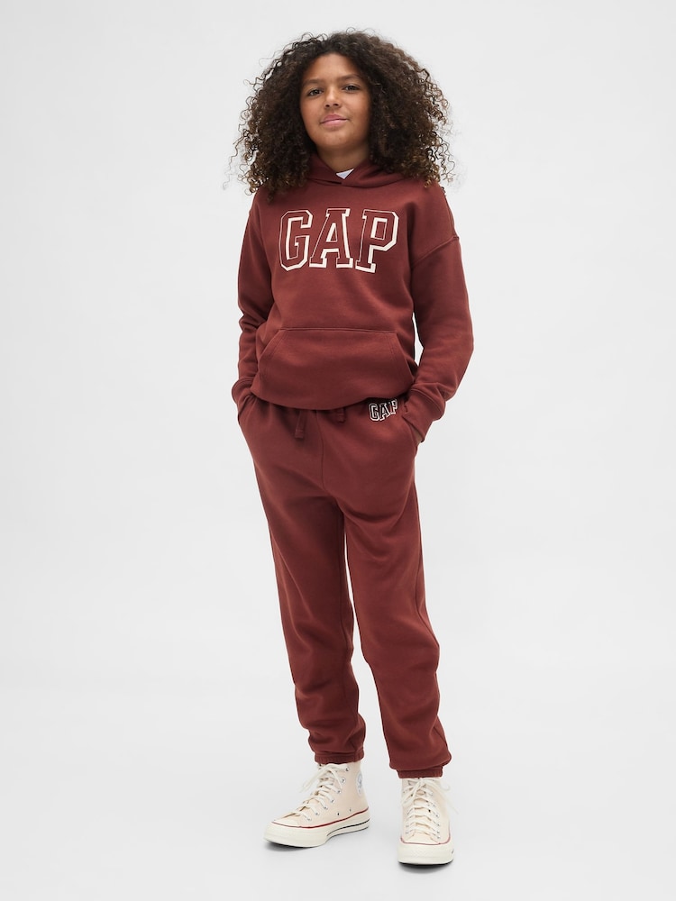 Gap Brown Relaxed Logo Joggers (4-13yrs) (4-13yrs) - Image 2 of 5