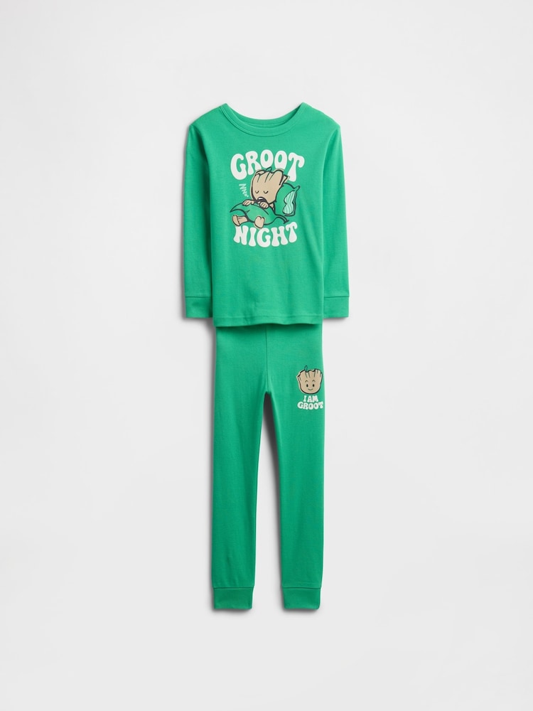 Gap Green Marvel Long Sleeve Pyjama Top & Trousers Set (6mths-5yrs) - Image 1 of 3