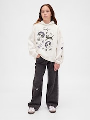 Gap White VintageSoft Coraline Halloween Hoodie (4-13yrs) - Image 3 of 5