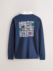 Navy Blue Tut Cat Licence Rugby Shirt - Image 2 of 5