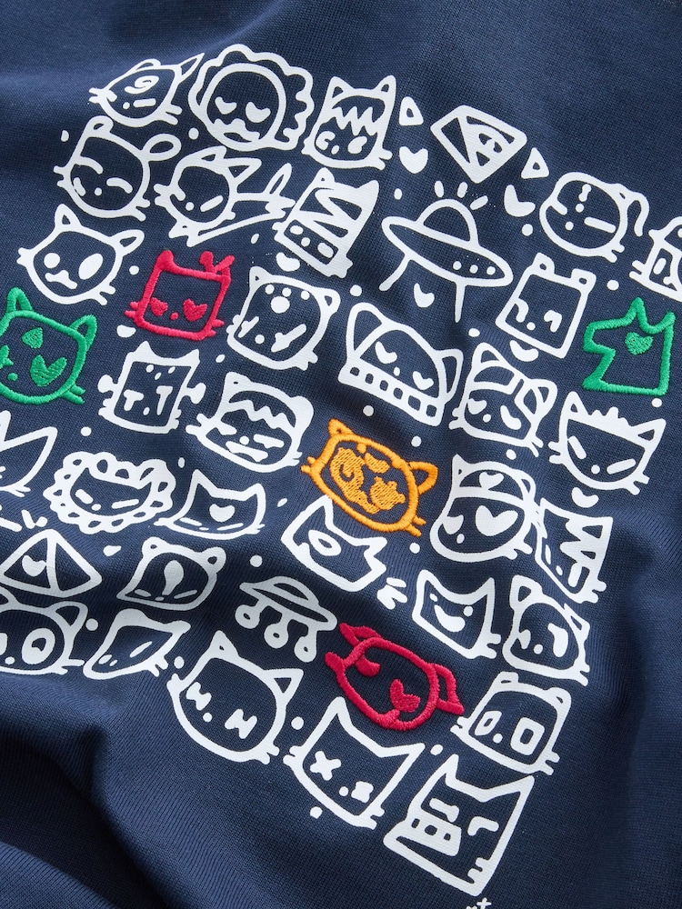 Navy Blue Tut Cat Licence Rugby Shirt - Image 5 of 5