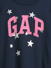 Azul marino - Gap Logo Crew Neck Long Sleeve T-Shirt (6mths-5yrs) (6mths-5yrs) - Imagen 3 de 3