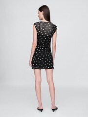 Gap Black Mini Mesh Dress - Image 2 of 3