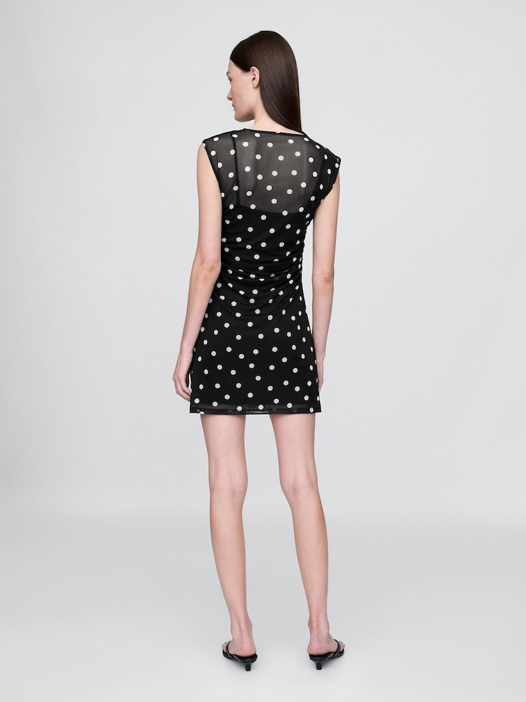 Gap Black Mini Mesh Dress - Image 2 of 3