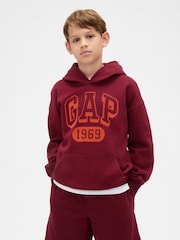 rdeča - Gap VintageSoft Logo Hoodie (4-13yrs) (4-13yrs) - Slika 3 iz 4
