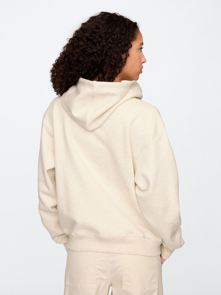 Gap Light Natural Relaxed Logo Zip-Up Hoodie - Image 2 of 4