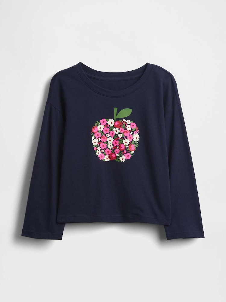 Gap Navy Blue Graphic T-Shirt (6mths-5yrs) (6mths-5yrs) - Image 1 of 2