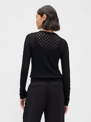 Gap Black Pointelle Sweatshirt - Image 2 of 4