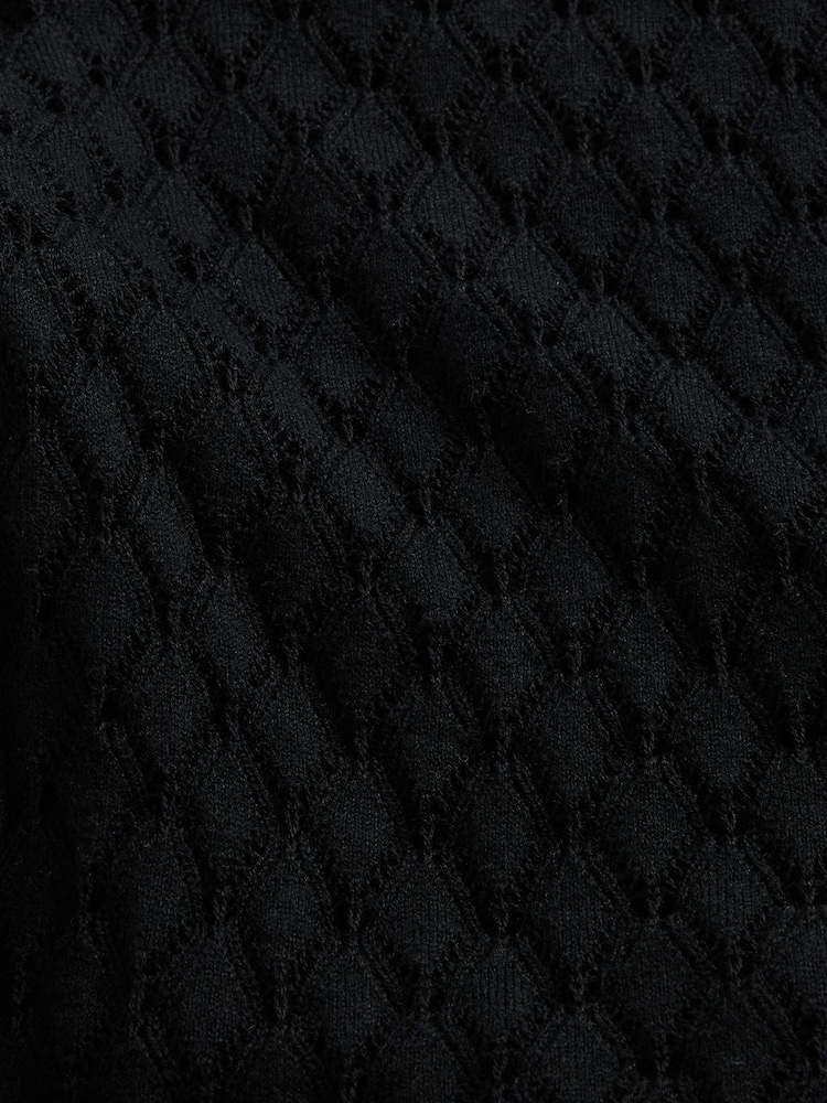 Gap Black Pointelle Sweatshirt - Image 4 of 4