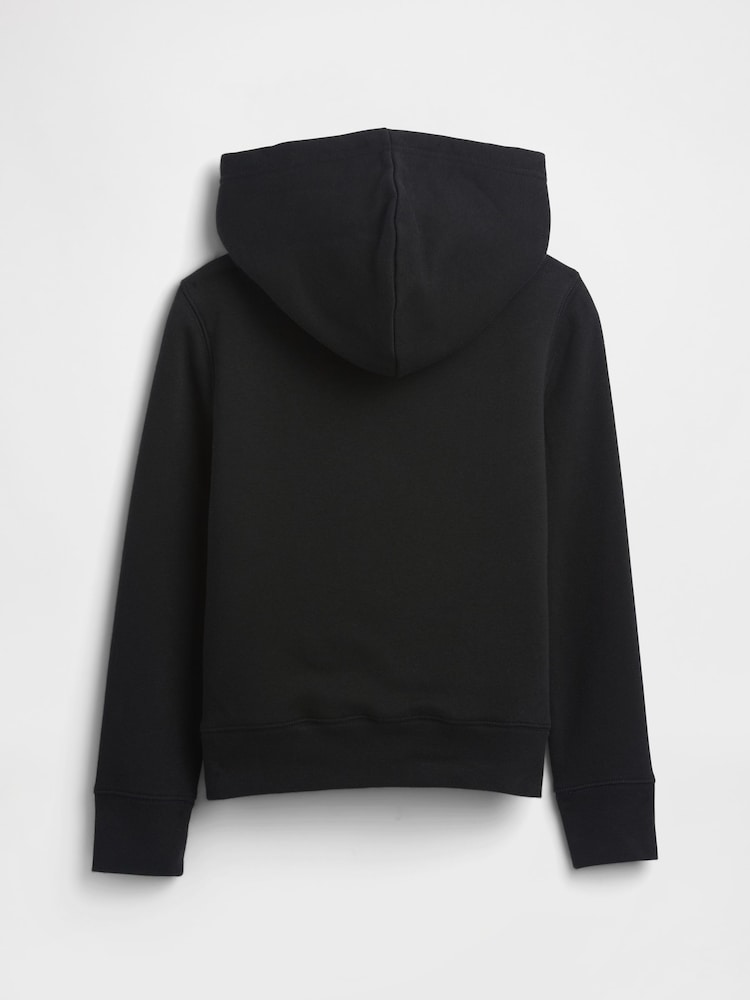 Gap Black Logo Sherpa Hoodie (4-13yrs) - Image 2 of 3