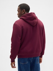 Gap Red Relaxed Logo Sherpa-Lined Zip Hoodie - Image 2 of 4