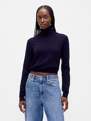 Gap Purple Merino Wool Turtle Neck Jumper - Image 1 of 4