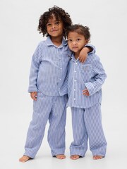 Gap Blue Stripe Flannel Pyjama Top & Trousers Set (6mths-5yrs) (6mths-5yrs) - Image 3 of 4