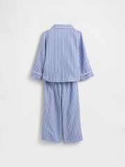 Gap Blue Stripe Flannel Pyjama Top & Trousers Set (6mths-5yrs) (6mths-5yrs) - Image 4 of 4