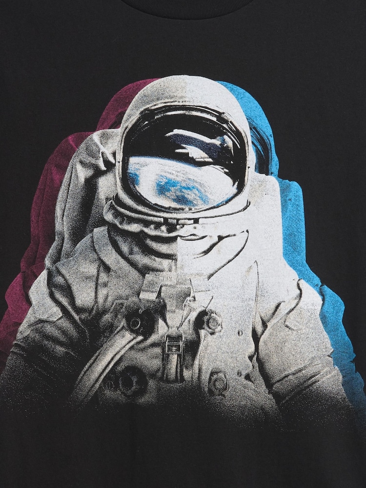 Gap Black 3-D Graphic T-Shirt (4-13yrs) (4-13yrs) - Image 2 of 2