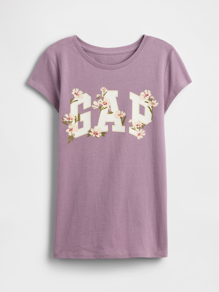 Gap Purple Logo Crew Neck Short Sleeve T-Shirt (4-13yrs) (4-13yrs) - Image 1 of 2
