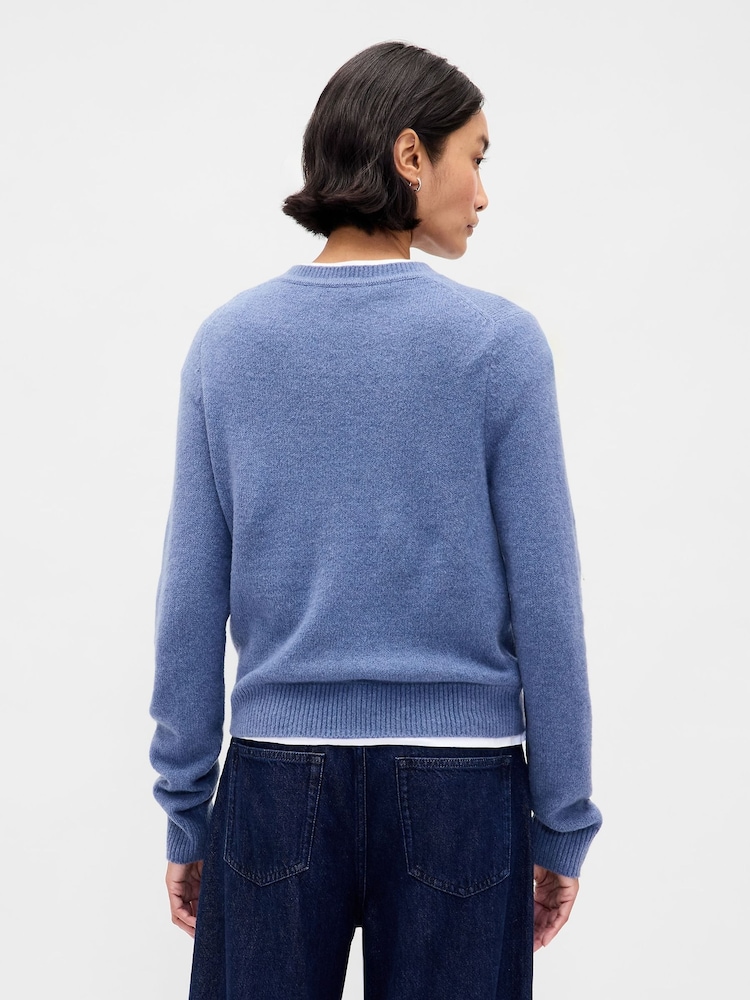 Gap Blue Soft Touch Crew Neck Jumper - Image 2 of 4 Gap Blue Soft Touch Crew Neck Jumper - Image 2 of 4