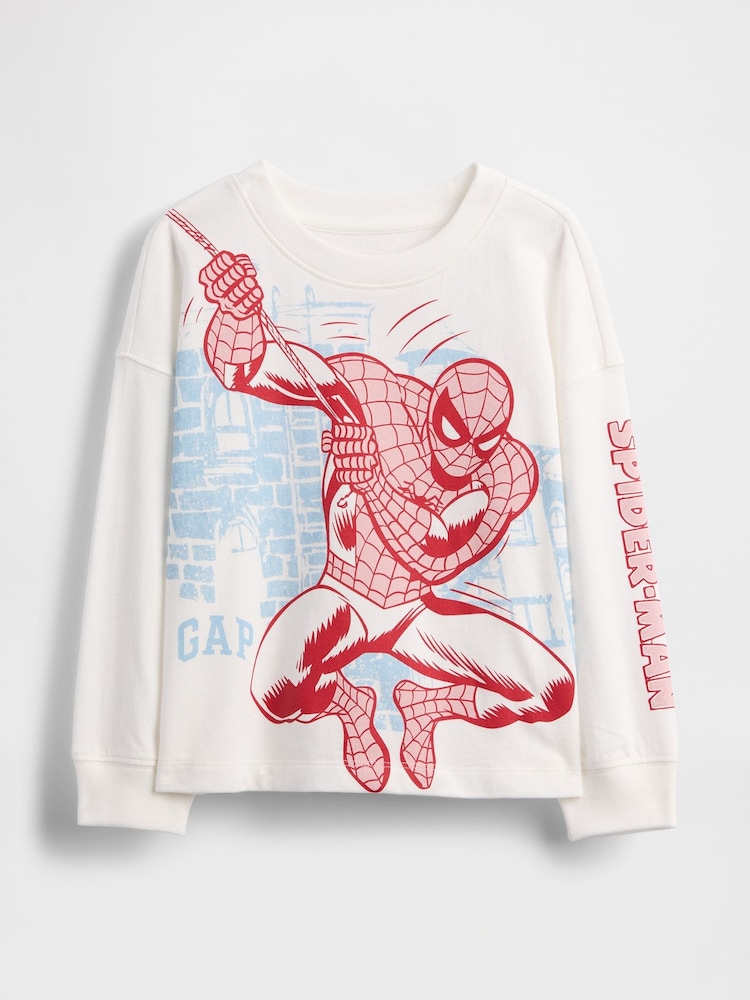 Gap White Marvel Graphic T-Shirt (6mths-5yrs) (6mths-5yrs) - Image 1 of 2