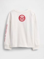 Gap White Marvel Graphic T-Shirt (6mths-5yrs) (6mths-5yrs) - Image 2 of 2