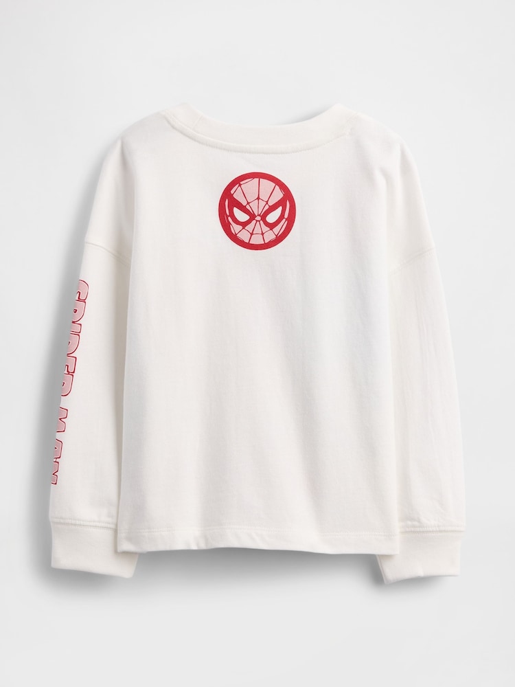 Gap White Marvel Graphic T-Shirt (6mths-5yrs) (6mths-5yrs) - Image 2 of 2