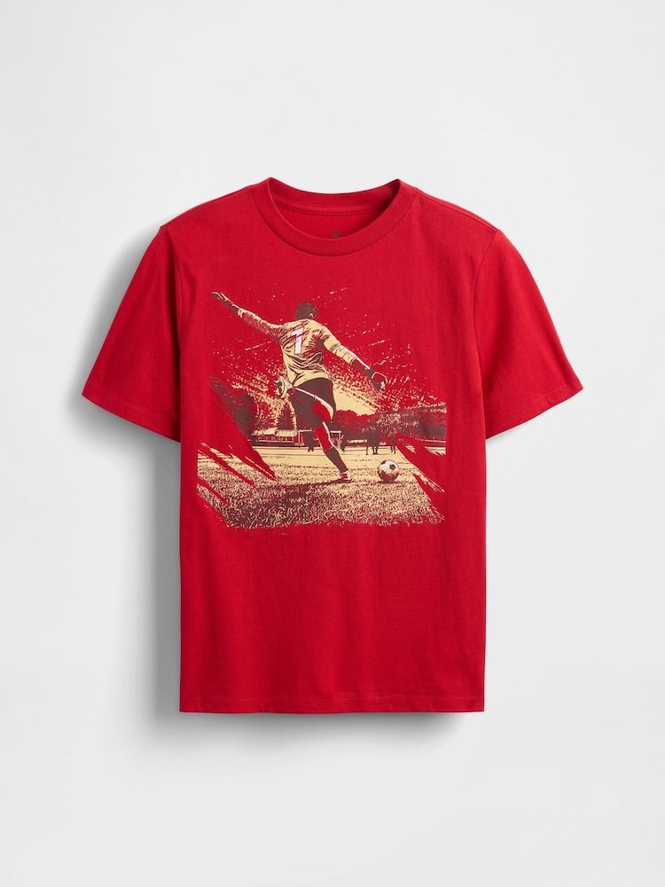 Gap Red Graphic T-Shirt (4-13yrs) (4-13yrs) - Image 1 of 3
