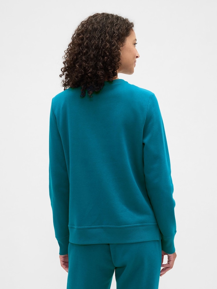 Gap Blue Relaxed Logo Crew Neck Jumper - Image 2 of 5