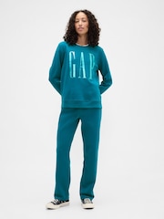 Gap Blue Relaxed Logo Crew Neck Jumper - Image 3 of 5
