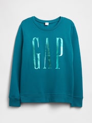 Gap Blue Relaxed Logo Crew Neck Jumper - Image 5 of 5
