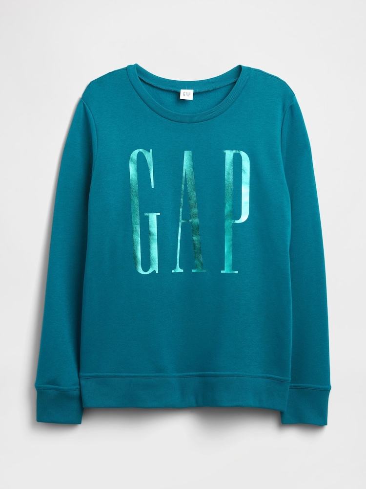 Gap Blue Relaxed Logo Crew Neck Jumper - Image 5 of 5