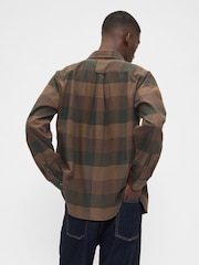 Gap Brown/Khaki Check Oxford Shirt - Image 2 of 4