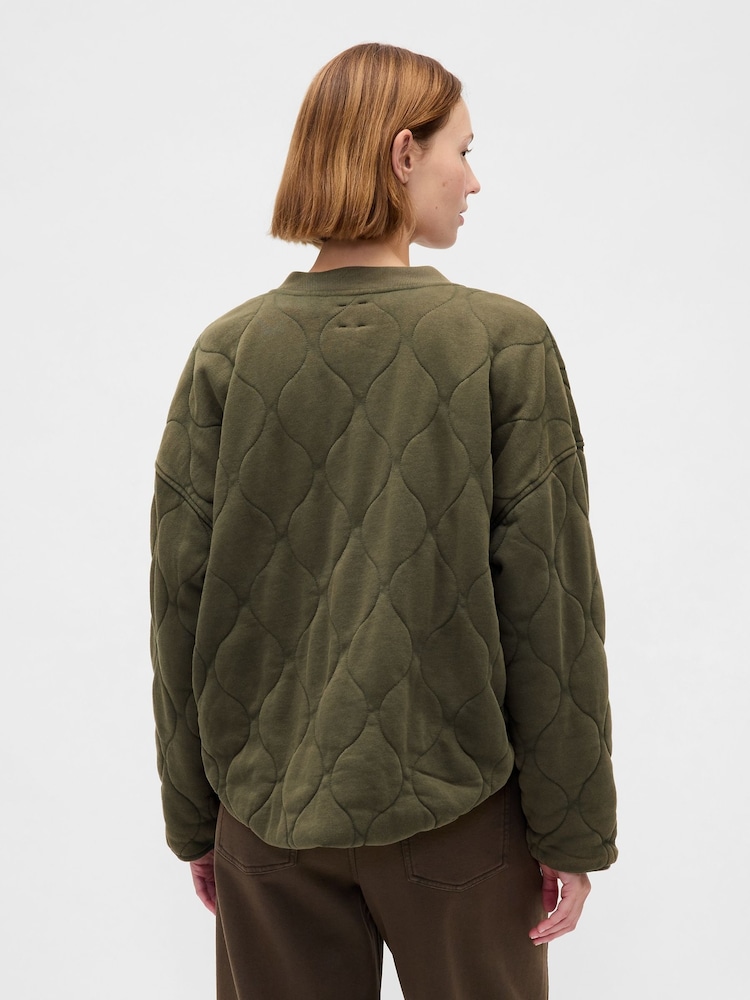 Gap Green Oversized VintageSoft Quilted Jacket - Image 2 of 4