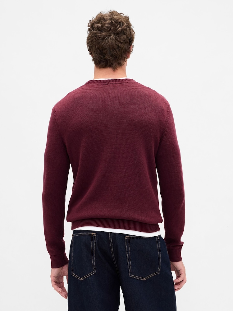 Gap Red Classic Crew Neck Jumper - Image 2 of 4 Gap Red Classic Crew Neck Jumper - Image 2 of 4