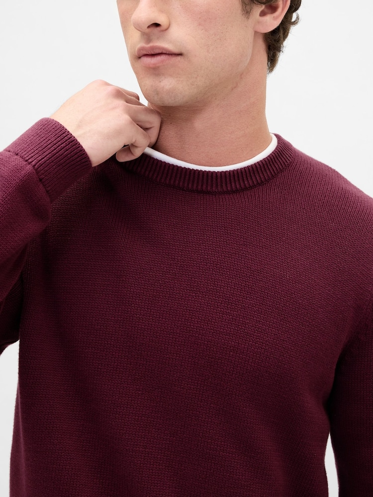 Gap Red Classic Crew Neck Jumper - Image 4 of 4 Gap Red Classic Crew Neck Jumper - Image 4 of 4