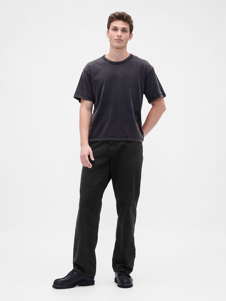 Gap Black Relaxed Straight Jeans - Image 1 of 5 Gap Black Relaxed Straight Jeans - Image 1 of 5
