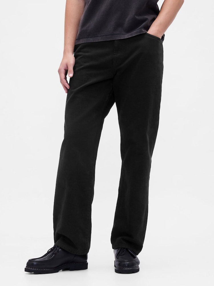 Gap Black Relaxed Straight Jeans - Image 2 of 5 Gap Black Relaxed Straight Jeans - Image 2 of 5