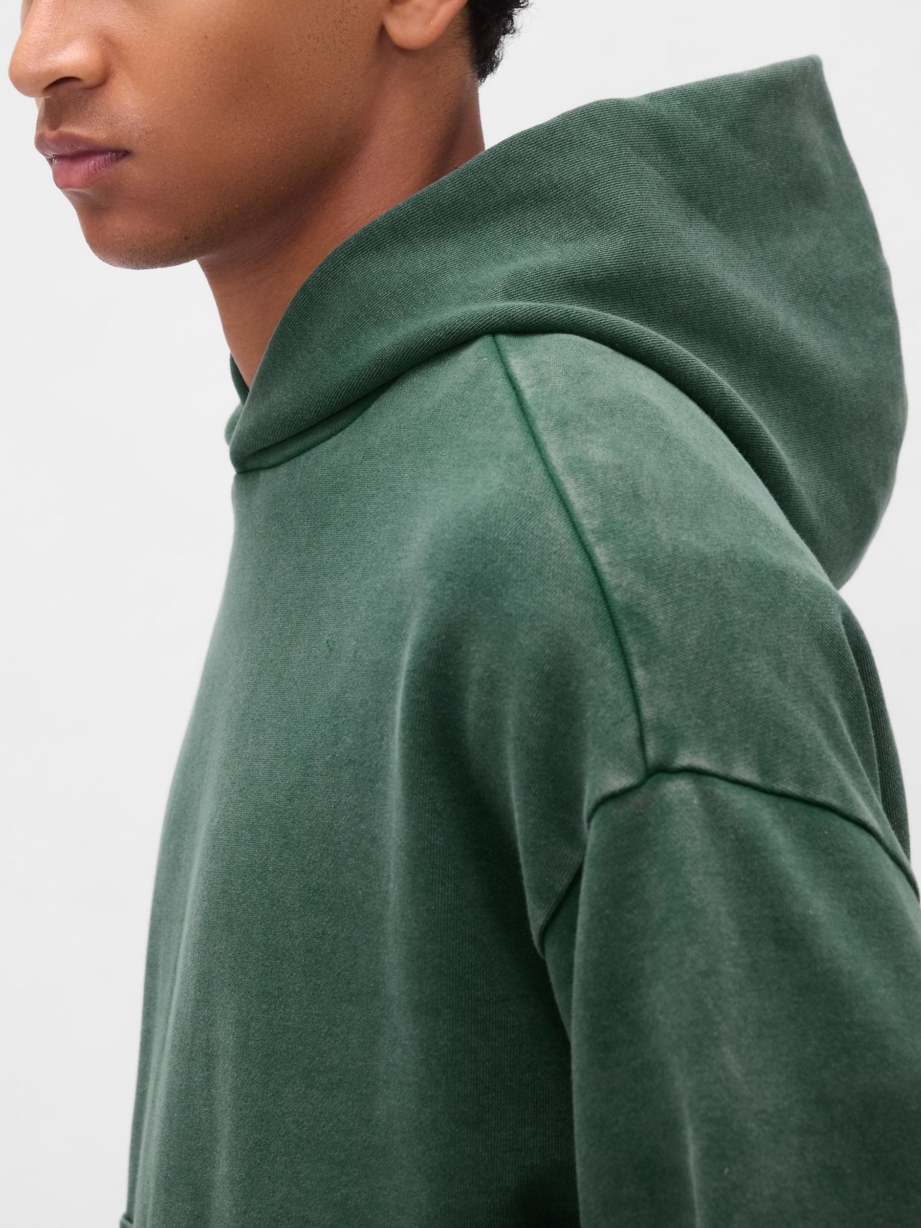 Dnzzs GuruGuruHoodie Dark Green XL Men\u0027s Oversized Acid Wash 
