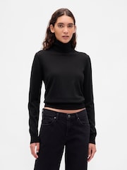 Gap Black Merino Wool Turtle Neck Jumper - Image 1 of 4