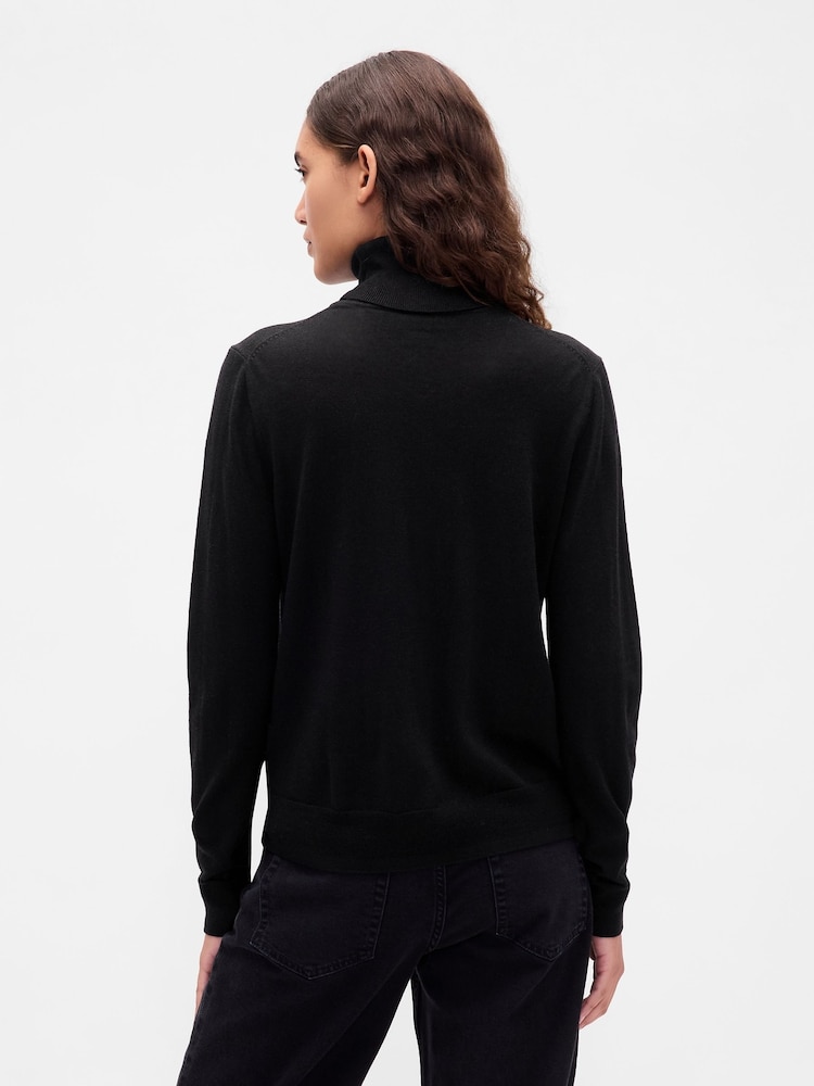 Gap Black Merino Wool Turtle Neck Jumper - Image 2 of 4
