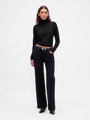 Gap Black Merino Wool Turtle Neck Jumper - Image 3 of 4