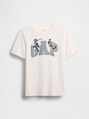 Gap White Logo Graphic T-Shirt (4-13yrs) (4-13yrs) - Image 1 of 3