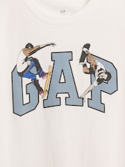 Gap White Logo Graphic T-Shirt (4-13yrs) (4-13yrs) - Image 3 of 3
