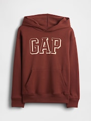 Gap Brown Relaxed Logo Hoodie (4-13yrs) (4-13yrs) - Image 4 of 5