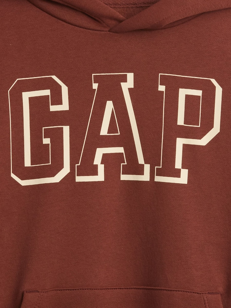 Gap Brown Relaxed Logo Hoodie (4-13yrs) (4-13yrs) - Image 5 of 5