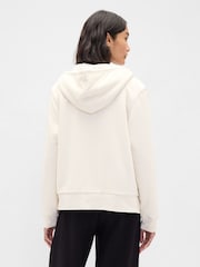 Gap Cream Relaxed Logo Sherpa-Lined Zip Hoodie - Image 2 of 4