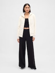 Gap Cream Relaxed Logo Sherpa-Lined Zip Hoodie - Image 3 of 4