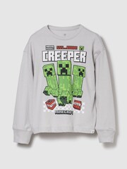 Gap Grey Minecraft Graphic T-Shirt (4-13yrs) (4-13yrs) - Image 1 of 3