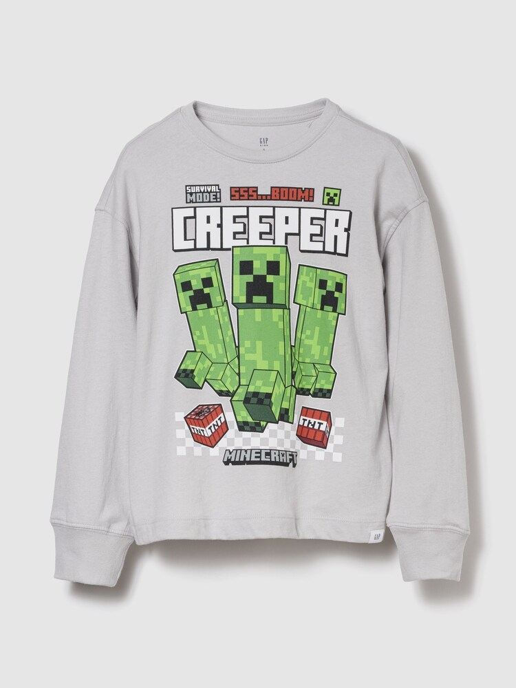 Gap Grey Minecraft Graphic T-Shirt (4-13yrs) (4-13yrs) - Image 1 of 3