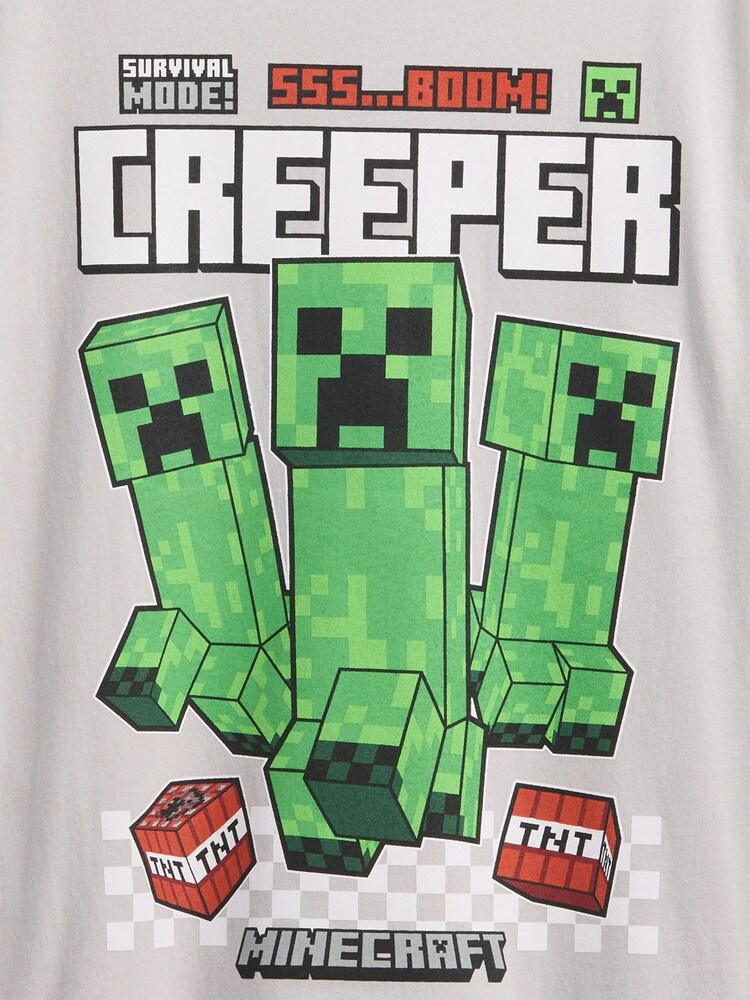 Gap Grey Minecraft Graphic T-Shirt (4-13yrs) (4-13yrs) - Image 3 of 3