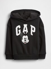 Gap Black Disney Mickey Mouse Relaxed Logo Hoodie (6mths-5yrs) (6mths-5yrs) - Image 1 of 3