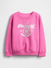 Gap Pink Vintage Soft Logo Sweatshirt (6mths-5yrs) - Image 1 of 3